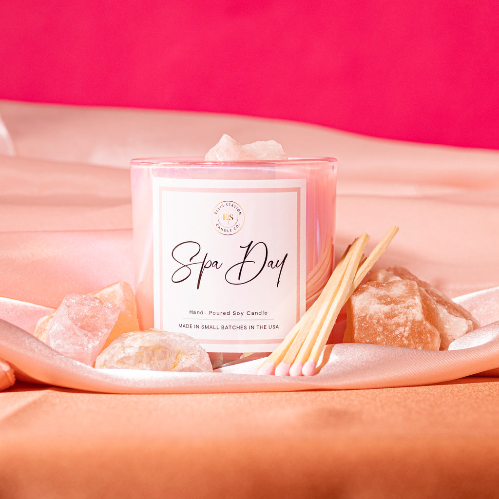 Spa Day Crystal Soy Candle